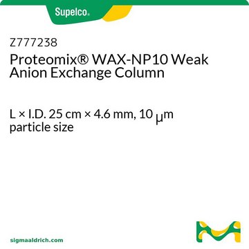 Proteomix&#174; WAX-NP10 Weak Anion Exchange Column L × I.D. 25&#160;cm × 4.6&#160;mm, 10&#160;&#956;m particle size