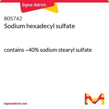 Sodium hexadecyl sulfate contains ~40% sodium stearyl sulfate