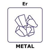 Erbium lump, 25 mm max. lump size, weight 100 g, purity 99%