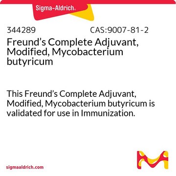 弗氏完全佐剂，改良型，来源于乳酪分支杆菌 This Freund&#8217;s Complete Adjuvant, Modified, Mycobacterium butyricum is validated for use in Immunization.