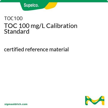 TOC 100 mg/L Calibration Standard certified reference material