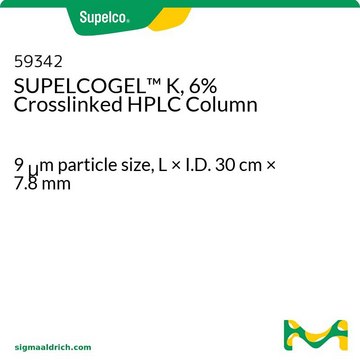 SUPELCOGEL&#8482; 6%交联HPLC柱 9&#160;&#956;m particle size, L × I.D. 30&#160;cm × 7.8&#160;mm