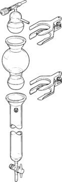 带标准球形接头的柱色谱组件 capacity 200&#160;mL, Standard column, joint: SJ 51/30