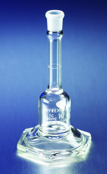 Pyrex&#174; certified and serialized micro volumetric flask, with Pyrex&#174; stopper capacity 10&#160;mL