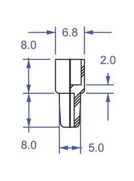 精密密封&#174;橡胶胶垫 red, 7 mm O.D. glass tubing