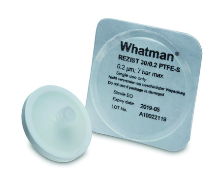 Whatman&#174; ReZist&#174; syringe filter 50 mm, pore size 0.2&#160;&#956;m, PTFE membrane, non-sterile, pkg of 50&#160;ea