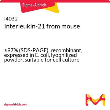 Interleukin-21 from mouse &#8805;97% (SDS-PAGE), recombinant, expressed in E. coli, lyophilized powder, suitable for cell culture