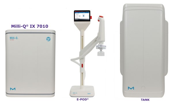 Milli-Q&#174; IX 7010净水系统 input: potable tap water, output: type 2 water (> 5&#160;M&#937;·cm), The most advanced pure water system for the production of Elix&#174; quality water at a flow rate of 10 L/h.