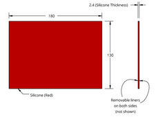 Grace Bio-Labs silicone isolator sheet material thickness 2.4 mm, (No adhesive)