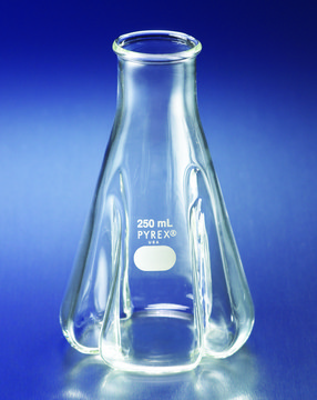 Pyrex&#174; baffled trypsinizing flask, with beaded neck capacity 1,500&#160;mL