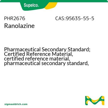 Ranolazine Pharmaceutical Secondary Standard; Certified Reference Material, certified reference material, pharmaceutical secondary standard, pkg of 500&#160;mg