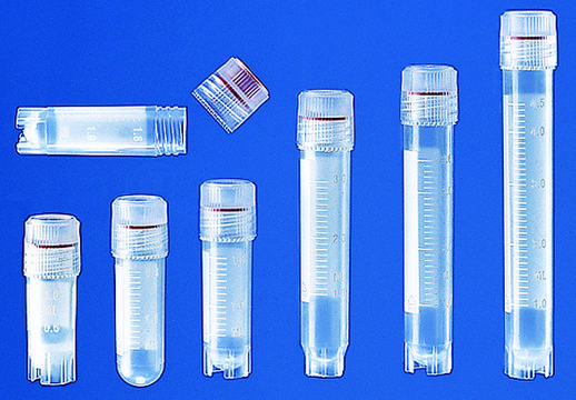 BRAND&#174; cryogenic tube with screw cap capacity 4&#160;mL, with internal thread self-standing, self-standing