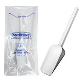 SP Bel-Art® Sterileware™ Sampling Scoop with Handle white polystyrene, nominal capacity 60 mL (2 oz), sterile, pkg of 100 ea (individually wrapped)