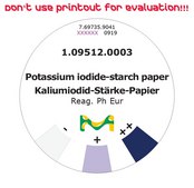 Potassium iodide-starch paper roll L 4.8 m , with color scale, reag. Ph. Eur., MQuant®