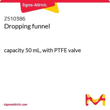 Dropping funnel capacity 50&#160;mL, with PTFE valve