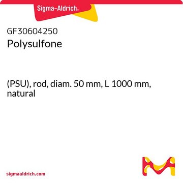 Polysulfone (PSU), rod, diam. 50 mm, L 1000 mm, natural