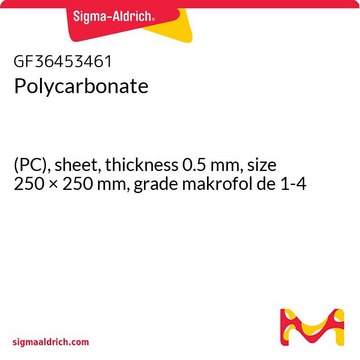 聚碳酸酯 (PC), sheet, thickness 0.5&#160;mm, size 250 × 250&#160;mm, grade makrofol de 1-4