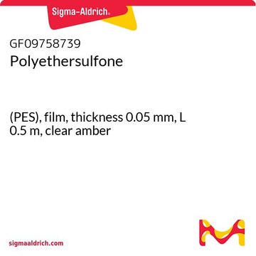 Polyethersulfone (PES), film, thickness 0.05&#160;mm, L 0.5&#160;m, clear amber