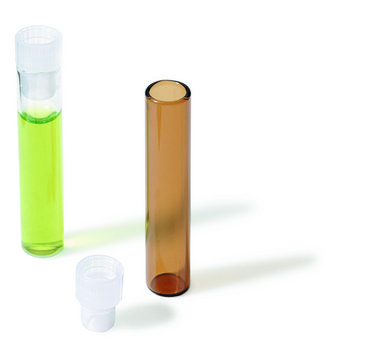 经过认证的 8×40mm 样品瓶（包括瓶盖） volume 1&#160;mL, clear glass vial, clear polyethylene cap (with starburst interior)