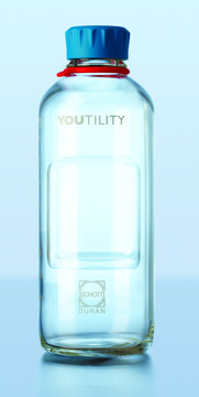 Duran&#174; Youtility bottle, GL 45, complete clear glass, capacity 1000&#160;mL