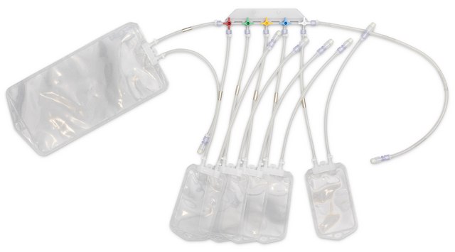 NovaSeptum&#174; SURe High Purity Bag Sampling Unit Manifold (5-valve) with Inlet C-Flex&#174; Tubing, sterile; &#946;-irradiated, volume 100&#160;mL