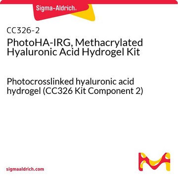 PhotoHA-IRG, Methacrylated Hyaluronic Acid Hydrogel Kit Photocrosslinked hyaluronic acid hydrogel (CC326 Kit Component 2)