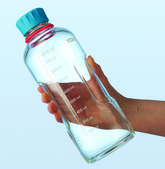 Duran® Youtility bottle, GL 45, complete clear glass, capacity 1000 mL