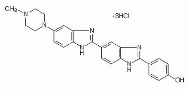 Bisbenzimide H 33258 Fluorochrome, Trihydrochloride Membrane-permeable, adenine-thymine-specific fluorescent stain.