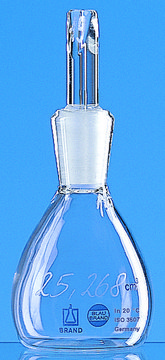 BRAND&#174; BLAUBRAND&#174;密度瓶，Gay-Lussac刻度，已校准 capacity 25&#160;mL, borosilicate glass