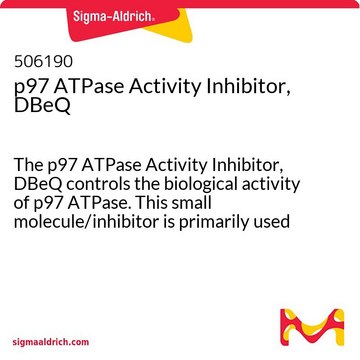 p97 ATPase Activity Inhibitor, DBeQ The p97 ATPase Activity Inhibitor, DBeQ controls the biological activity of p97 ATPase. This small molecule/inhibitor is primarily used for Protease Inhibitors applications.