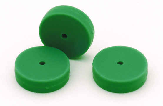 Molded Thermogreen&#174; LB-2 Septa, with injection hole diam. 9.5&#160;mm, pkg of 250&#160;ea