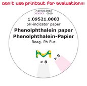 pH-indicator paper Phenolphthalein paper roll L 4.8 m , with color scale, MQuant®