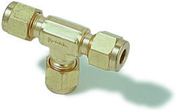 T 形接头 Swagelok&#174; 400-3, brass, 1/4 in. Swagelok