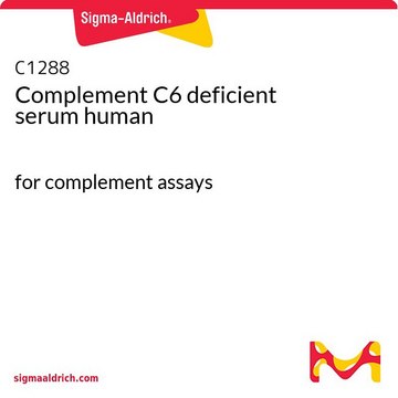 Complement C6 deficient serum 人 for complement assays