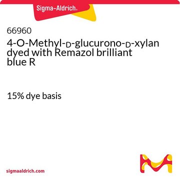 4-O-甲基-D-葡萄糖醛酸-D-木聚糖，Remazol brilliant blue R染色 15% dye basis