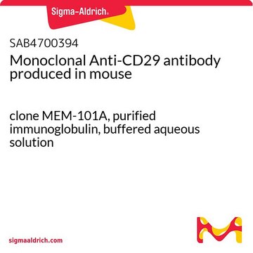 Monoclonal Anti-CD29 antibody produced in mouse clone MEM-101A, purified immunoglobulin, buffered aqueous solution