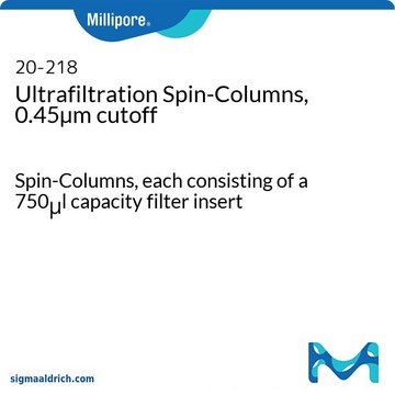 超滤离心柱，0.45&#181;m 截留 Spin-Columns, each consisting of a 750&#956;l capacity filter insert