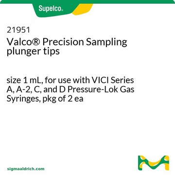 Valco&#174; 精密取样活塞头 size 1&#160;mL, for use with VICI Series A, A-2, C, and D Pressure-Lok Gas Syringes, pkg of 2&#160;ea