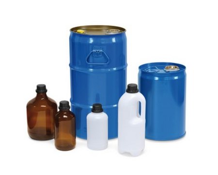 Plastic bottle, 1 l S 40 cap (in approved UN transport box)