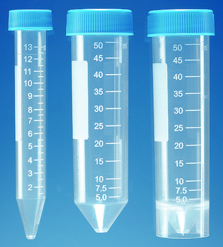 BRAND&#174; PP graduated centrifuge tube, screw cap volume 50&#160;mL, suitable for PFAS testing, without base, non-sterile