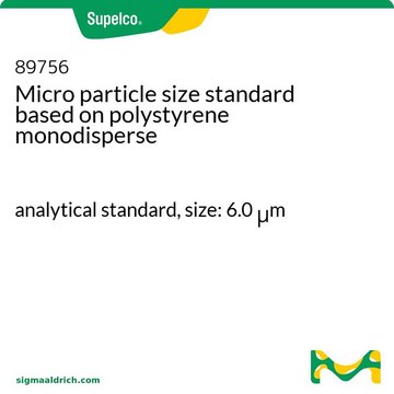 Micro particle size standard based on polystyrene monodisperse analytical standard, size: 6.0 &#956;m