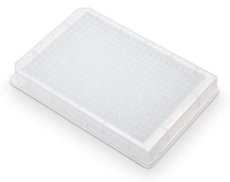 Multiscreen&#174; 384 well Plate V-bottom clear natural polypropylene plate, non-sterile, pkg of 100&#160;plates