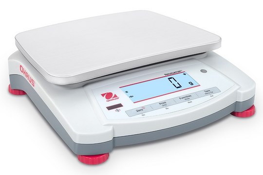 Ohaus&#174; Navigator&#174; Portable Balance Model NVT16000M, weighing capacity 16000&#160;g, resolution: 5&#160;g, AC/DC input 230 V, universal plug set