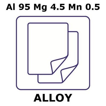 Aluminum alloy 5083 foil, thickness 1.0&#160;mm, Al95%/Mg 4.5%/Mn 0.5%, size 300 × 300&#160;mm