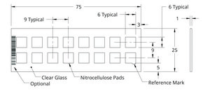 Grace Bio-Labs ONCYTE® AVID™ nitrocellulose film slides 16 (Pads), L × W 6 mm × 6 mm , Pads