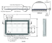 Grace Bio-Labs MultiSlip™ coverglass inserts, with chambered coverglass L × W 18 mm × 18 mm, sterile, wells, 8