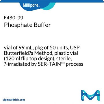 Phosphate Buffer vial of 99&#160;mL, pkg of 50&#160;units, USP Butterfield&#8242;s Method, plastic vial (120ml flip top design), sterile; &#947;-irradiated by SER-TAIN&#8482; process