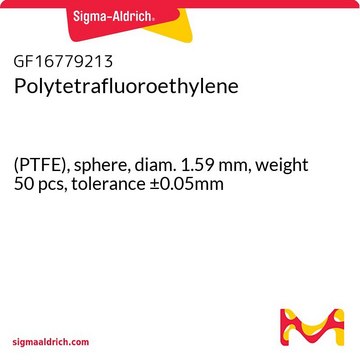 聚四氟乙烯 (PTFE), sphere, diam. 1.59&#160;mm, weight 50 pcs, tolerance ±0.05mm