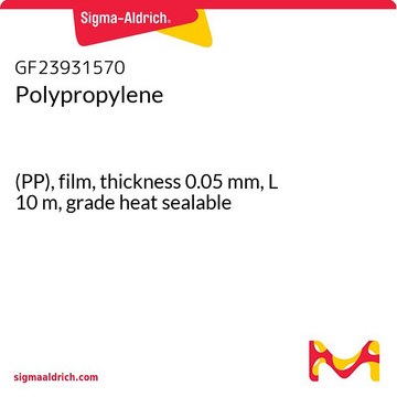 聚丙烯 (PP), film, thickness 0.05&#160;mm, L 10&#160;m, grade heat sealable