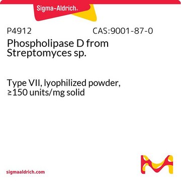 Phospholipase D from Streptomyces sp. Type VII, lyophilized powder, &#8805;150&#160;units/mg solid